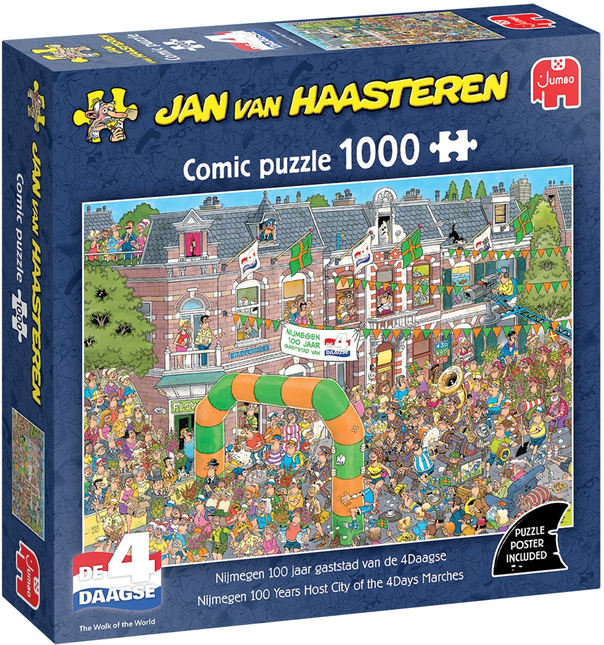 Jan van Haasteren Jan Van Haasteren - Nijmegen 100 Jaar Gaststad van de 4-Daagse Puzzel 1000 stukjes