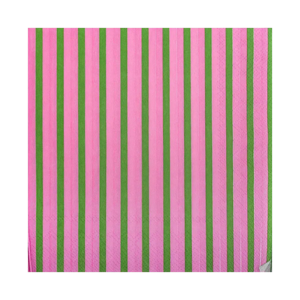 Kitsch Kitchen Kitsch Kitchen Servetten Streetstyle Striped Pink/Green