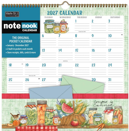 LANG Folk Song Pocket Note Nook Kalender 2027