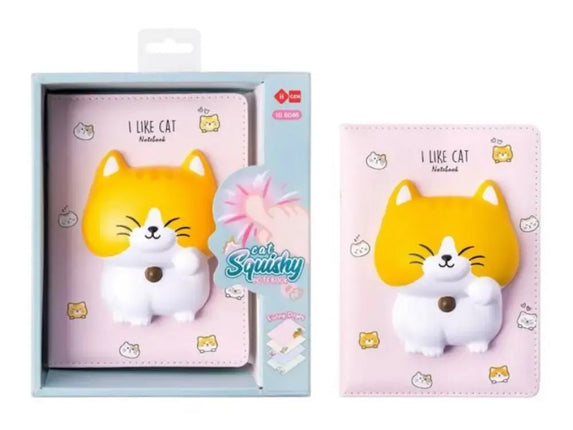 Lazy Stars Notitieboek Met Squishable 3d Figuur Kat A5