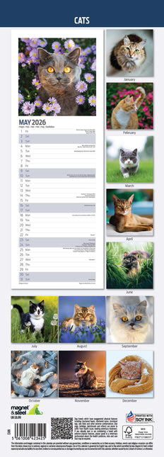 Magnet & Steel Katten Kalender 2026 Slimline