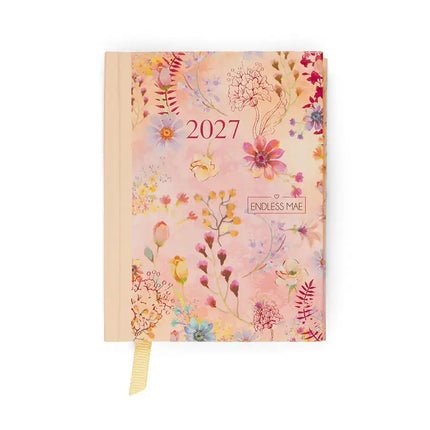 Paperclip Mini Agenda Flowers Pink 2027 – Paperclip
