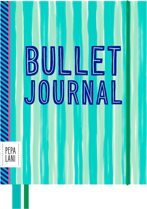 Pepa Lani Pepa Lani Bullet Journal Stripes Happy Stripes Green Blue