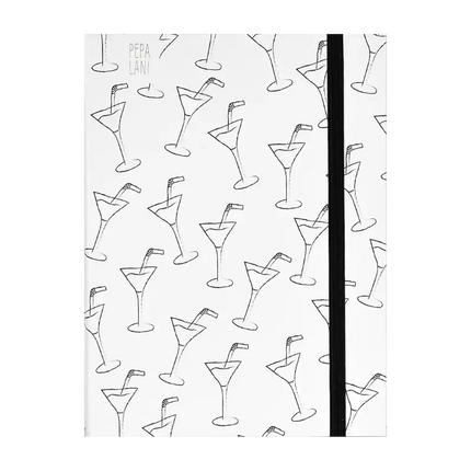 Pepa Lani Pepa Lani Notitieboek A5 Black & White Cocktail Hour