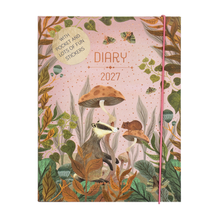 Pimpelmees Pimpelmees Magical Forest A5 Agenda 2027 Badger Warm Red
