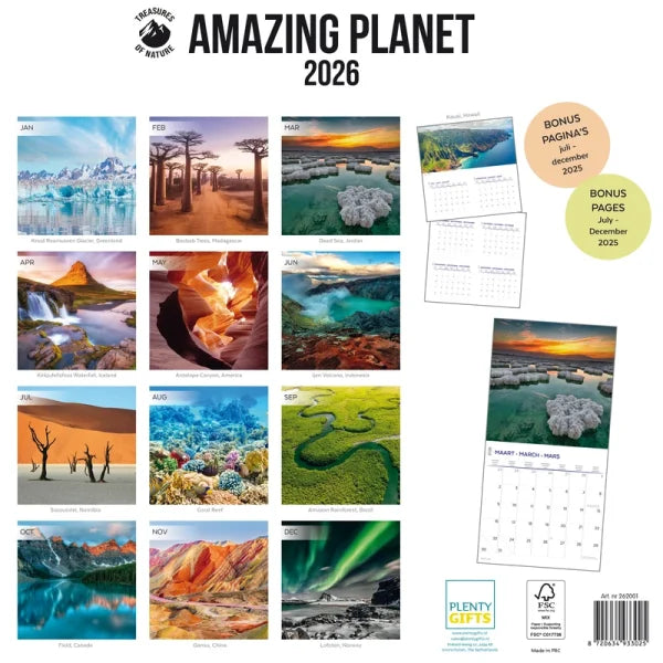 Plenty Gifts Amazing Planet Kalender 2026