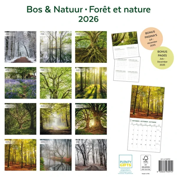 Plenty Gifts Bos en Natuur Kalender 2026