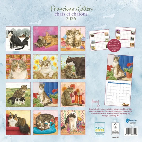Plenty Gifts Franciens Katten Kalender 2026