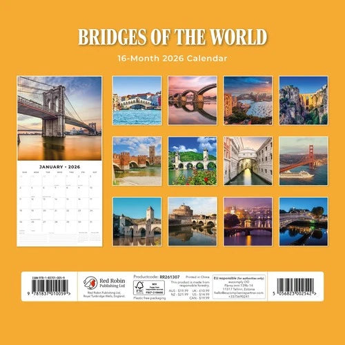 Red Robin Bridges of the World Kalender 2026