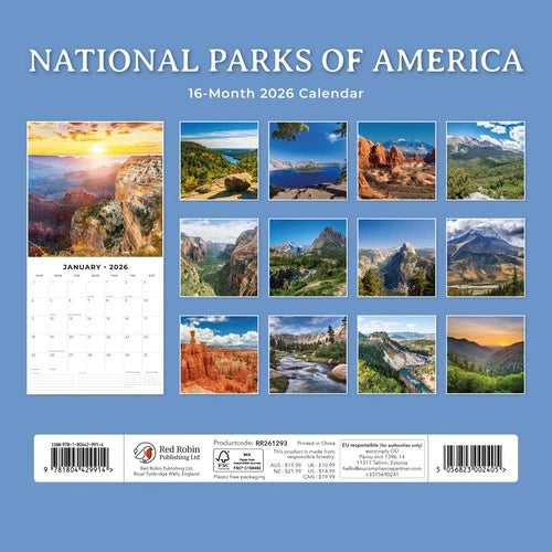 Red Robin National Parks of America Kalender 2026