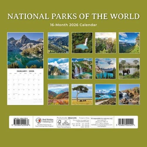 Red Robin National Parks of the World Kalender 2026