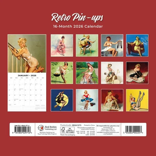 Red Robin Retro Pin-ups Kalender 2026
