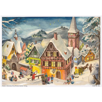 Sellmer A4 Adventskalender Besneeuwd Dorp