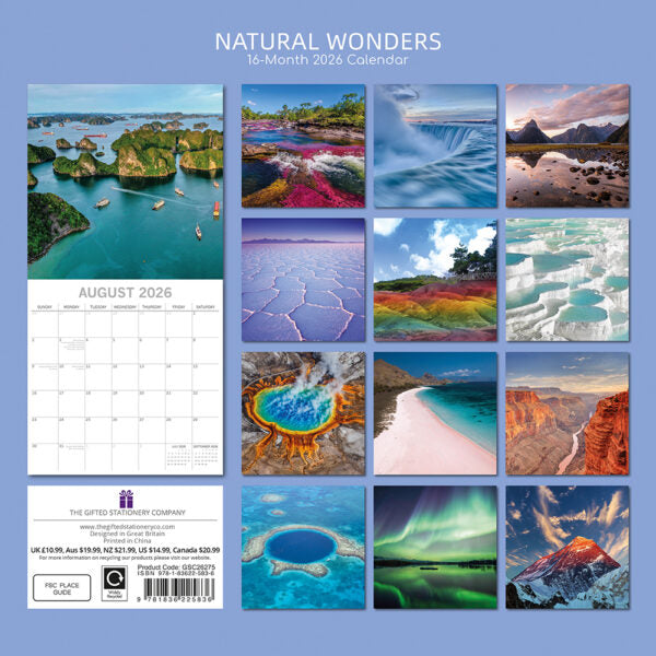 The Gifted Stationary Natural Wonders Kalender 2026
