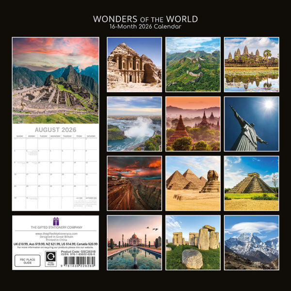 The Gifted Stationary Wonders of the World Kalender 2026