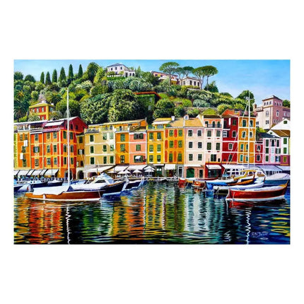 The House of Puzzles Portofino on Reflection Puzzel 1000 Stukjes