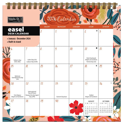 Wells st. by Lang Shine Within Easel Desk Kalender 2026