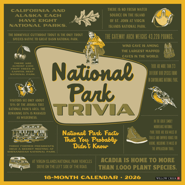 Willow Creek National Park (Trivia) Kalender 2026