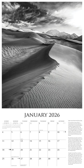 Willow Creek National Parks (Zwart/Wit) Kalender 2026