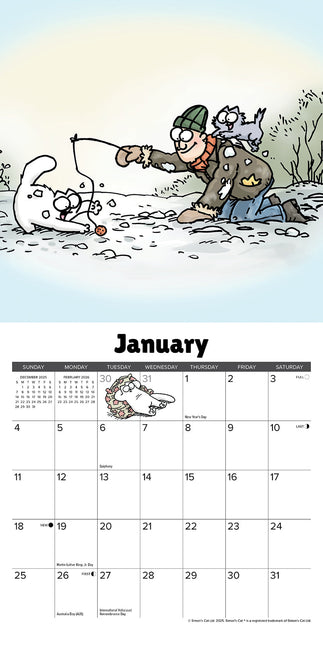 Willow Creek Simon's Cat Kalender 2026 Mini