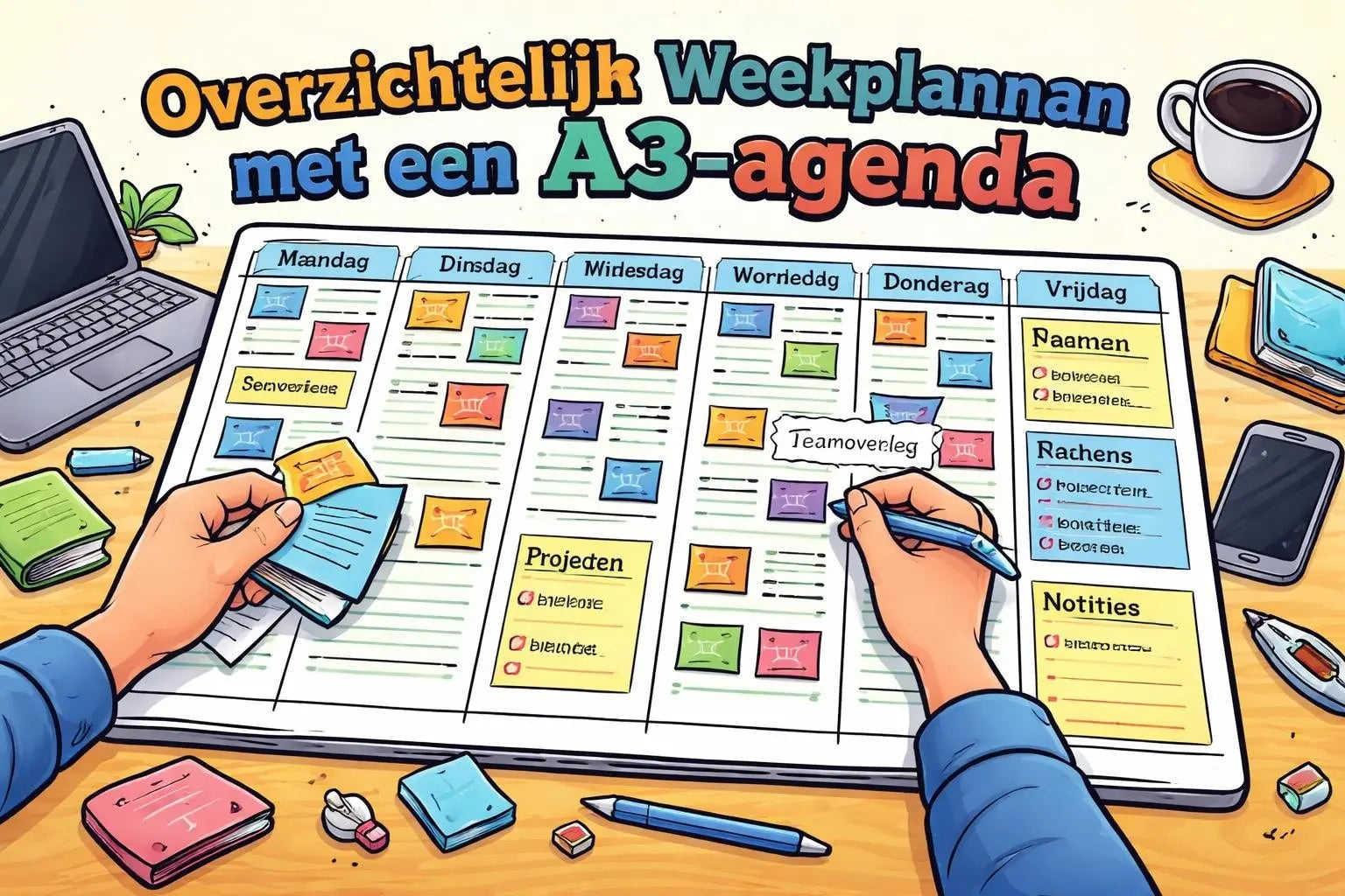 Agenda A3: organisatie en overzicht in groot formaat