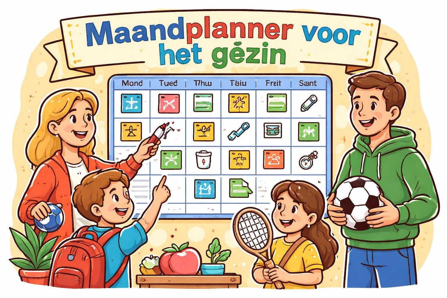 Monthly family planner: zo breng je rust in jouw gezin