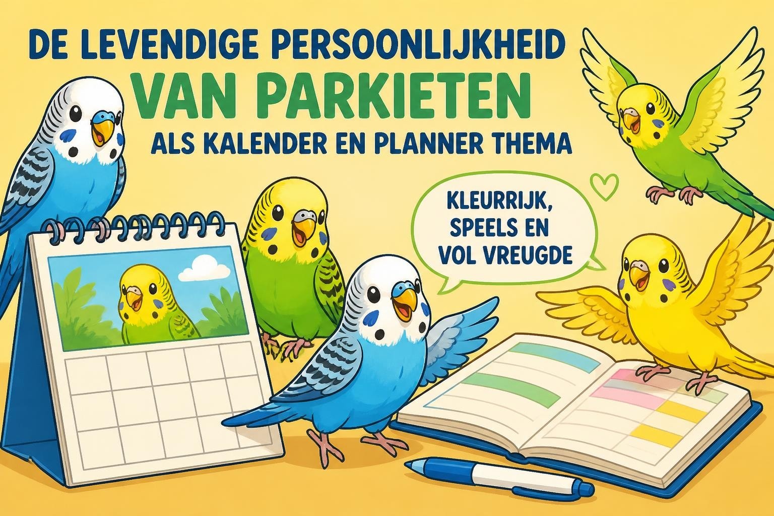 Parkiet kalenders en agenda's voor 2027 | Kleurrijk