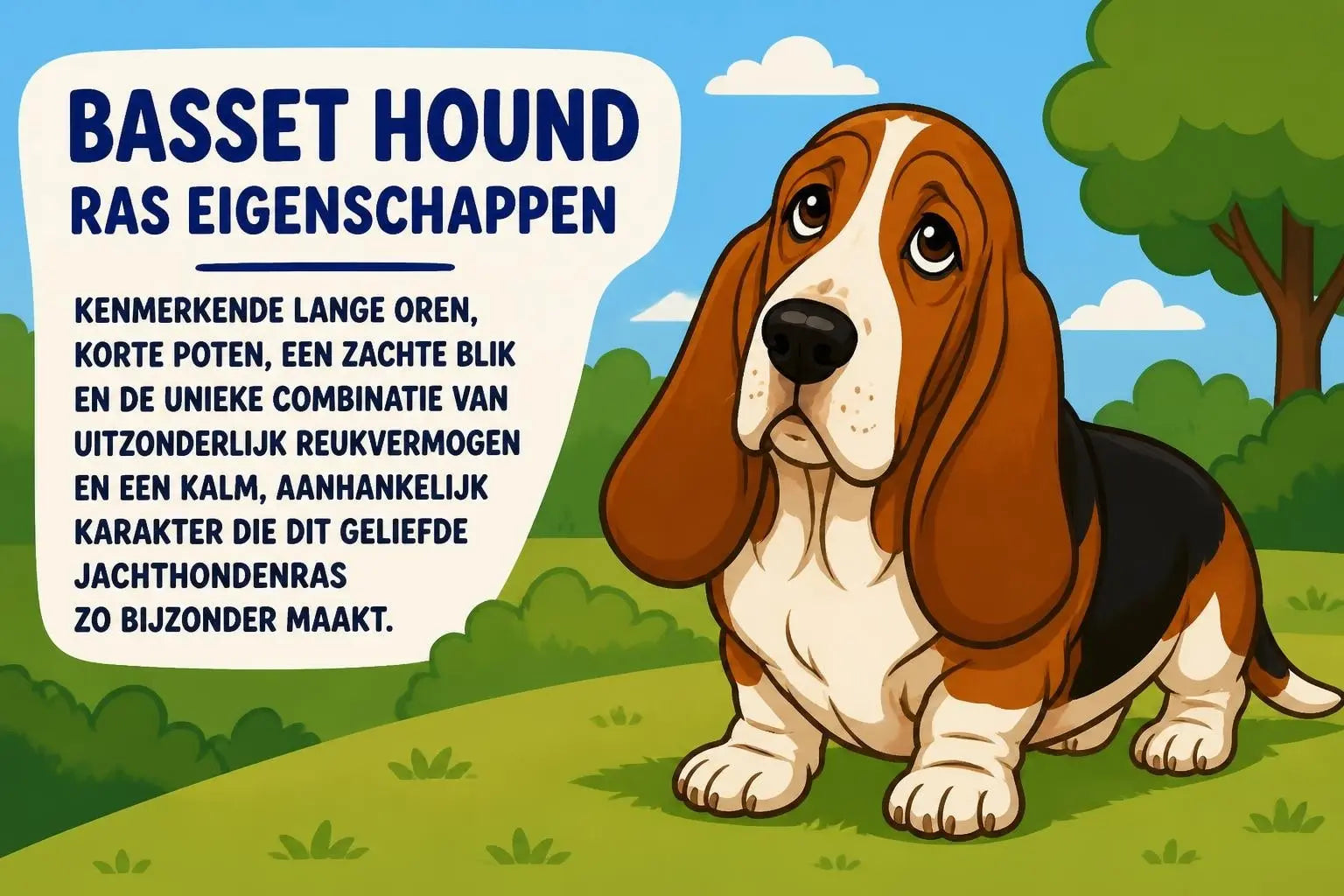 Basset hound: alles over dit charmante hondenras