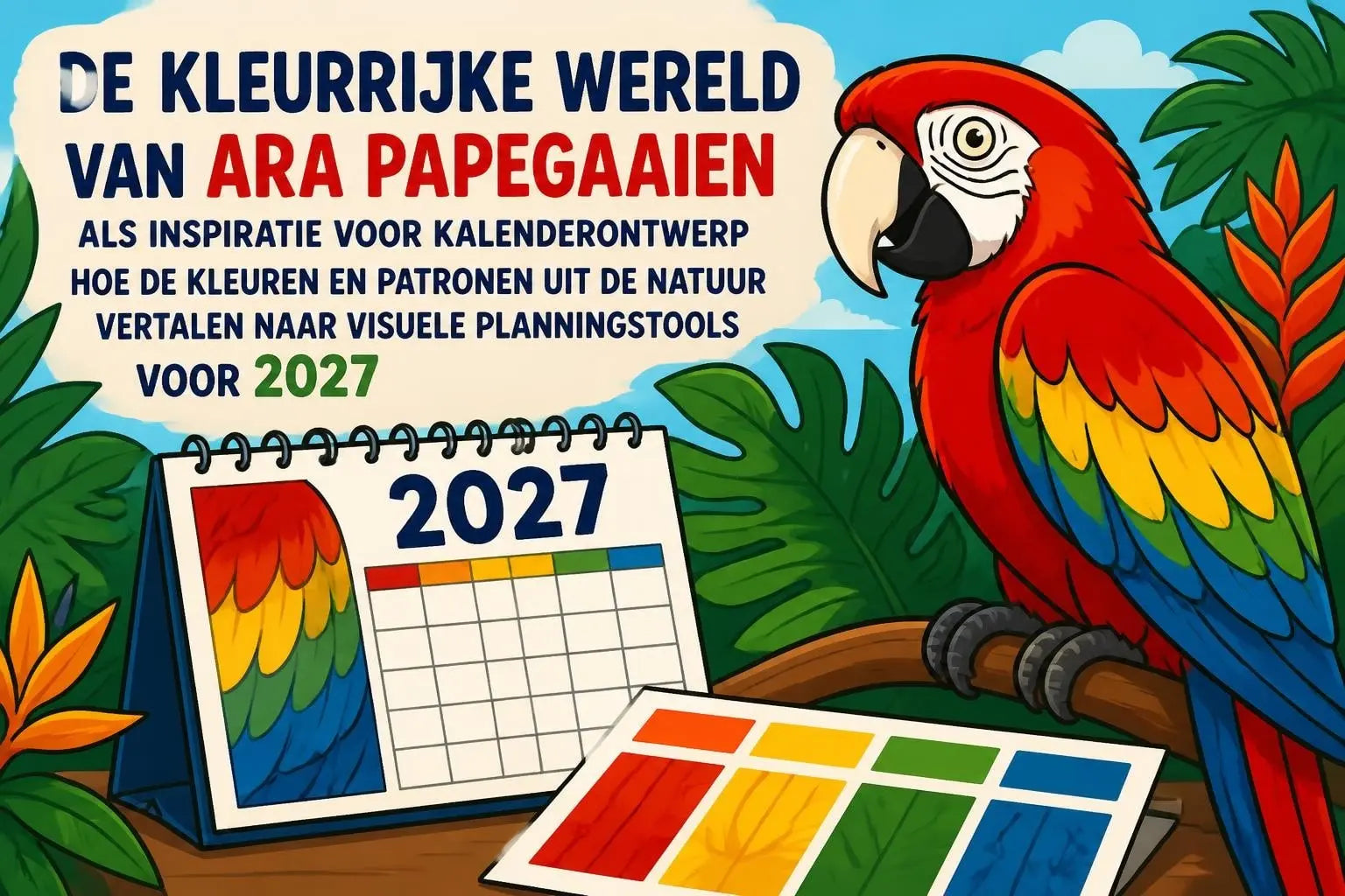 Ara: De kleurrijke vogel die jouw kalender tot leven brengt
