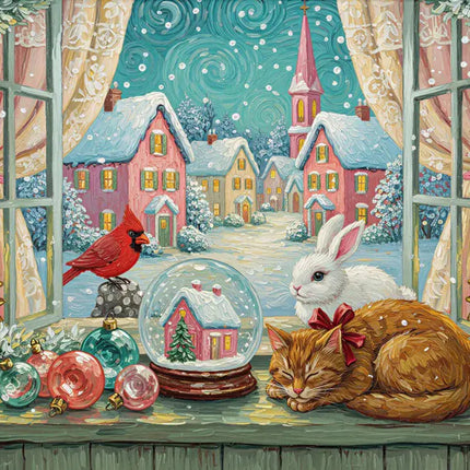 Alipson Christmas Window Puzzel 1000 stukjes