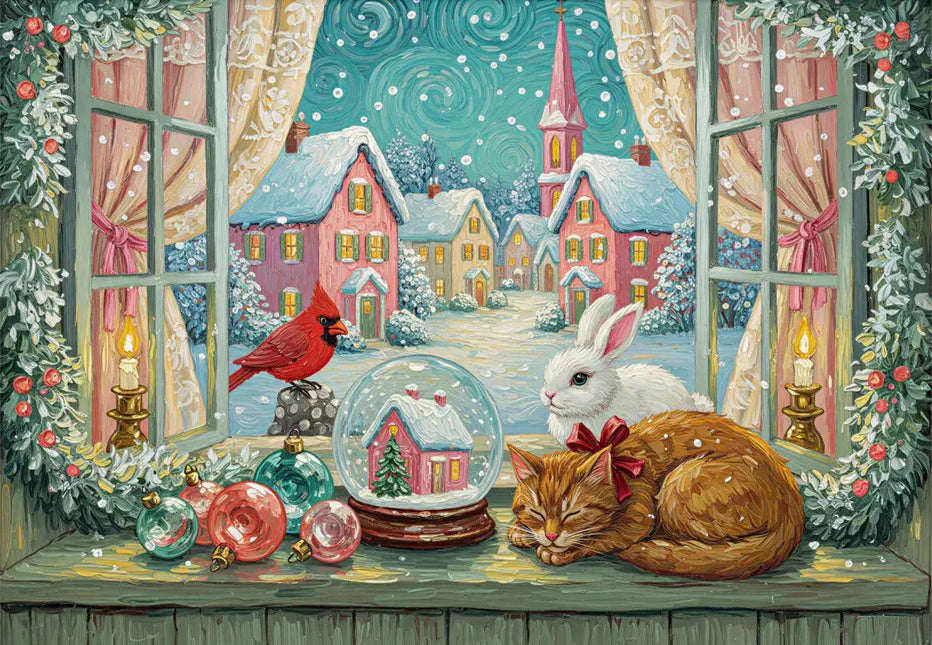Alipson Christmas Window Puzzel 1000 stukjes