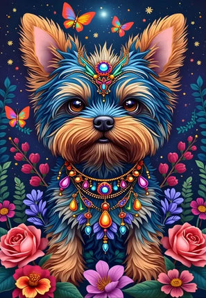 Alipson Dog in Flowerland Puzzel 1000 stukjes