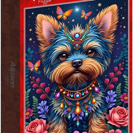 Alipson Dog in Flowerland Puzzel 1000 stukjes