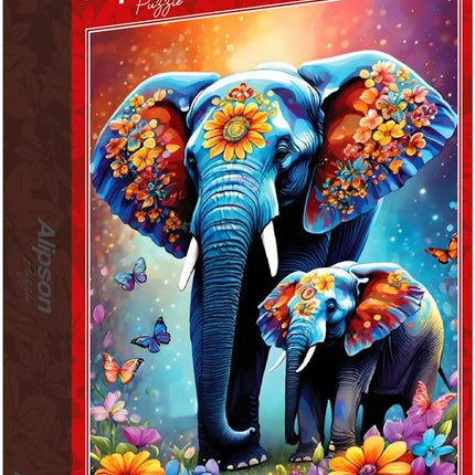 Alipson Elephants- Maternal Love Collection Puzzel 1000 stukjes