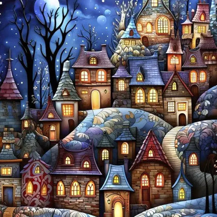 Alipson Village Under The Moon Puzzel 1000 stukjes