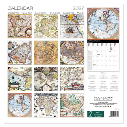Allaluna Antique Maps Kalender 2027