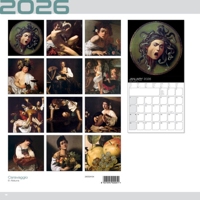 Allaluna Caravaggio Kalender 2026