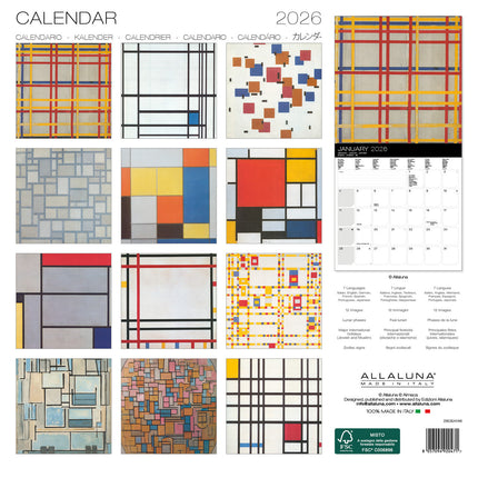 Allaluna Mondriaan Kalender 2026