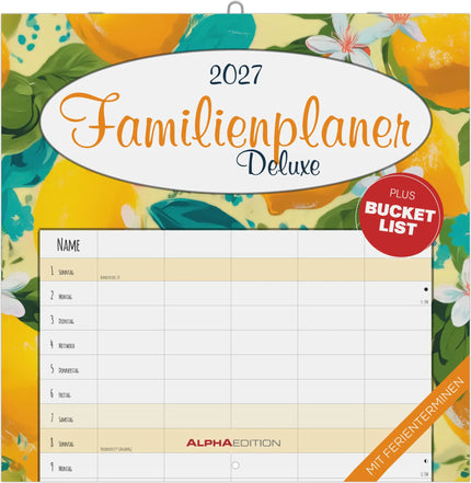 AlphaEdition Familyplanner Deluxe Kalender 2027
