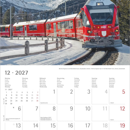 AlphaEdition Mijn Spoorwegen Kalender 2027 – AlphaEdition