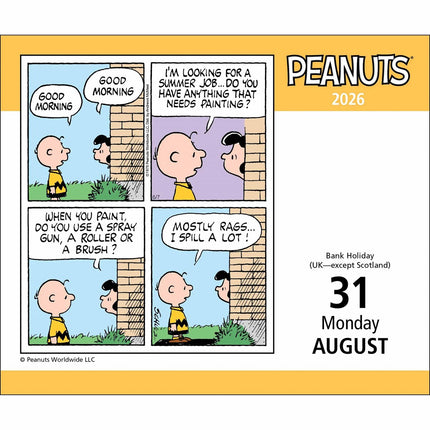 Andrews McMeel Snoopy Kalender 2026 Boxed