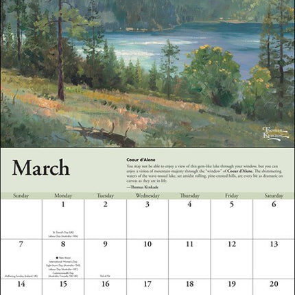 Andrews McMeel Thomas Kinkade Travels Kalender 2027 Deluxe