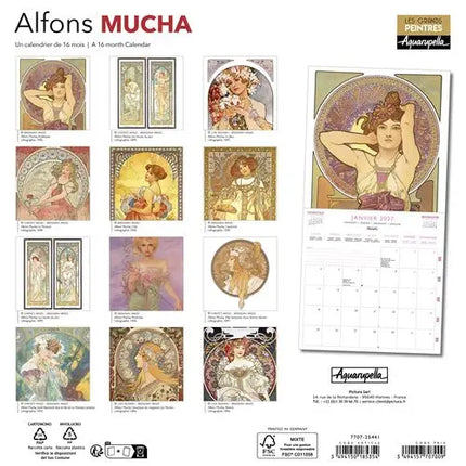 Aquarupella Alfons Mucha Kalender 2027