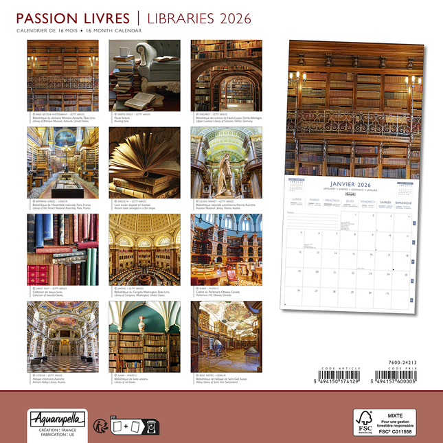 Aquarupella Bibliotheken Kalender 2026