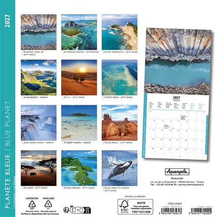 Aquarupella Blue Planet Kalender 2027 Mini
