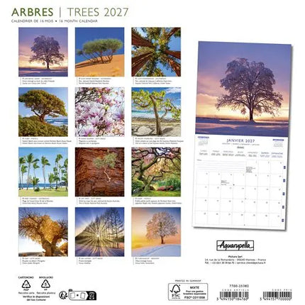 Aquarupella Bomen Kalender 2027