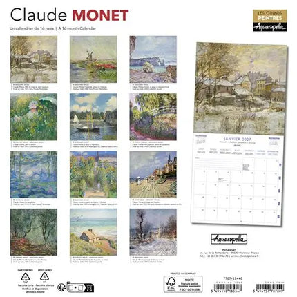 Aquarupella Claude Monet Kalender 2027