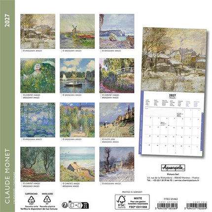 Aquarupella Claude Monet Kalender 2027 Mini