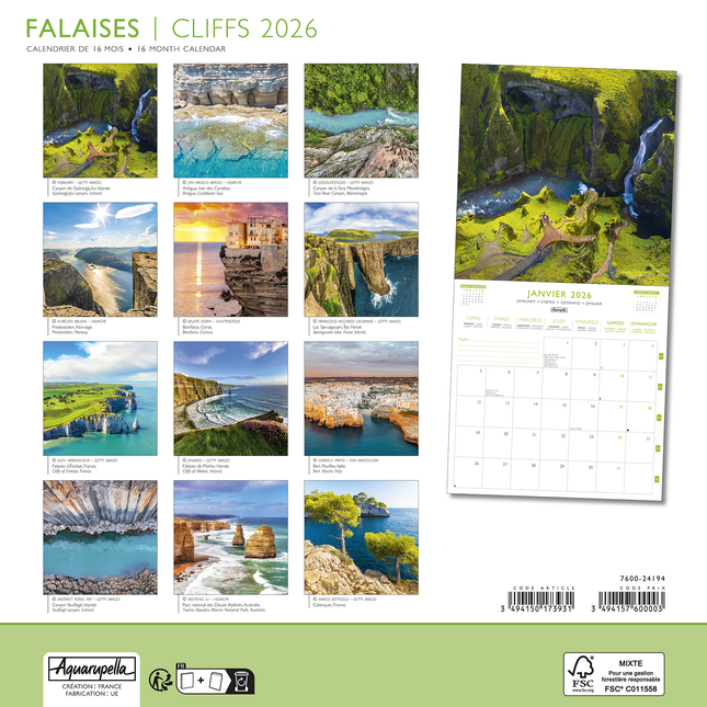 Aquarupella Cliffs Kalender 2026