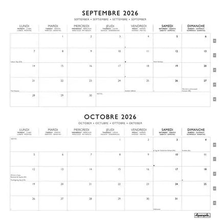 Aquarupella Eilanden Kalender 2027